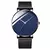 Relógio de quartzo minimalista masculino, aço inoxidável. - NEWTON IMPORTS