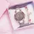 Relógio romântico do céu estrelado feminino, pulseira de couro, relógio. - loja online