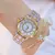 Relógio de pulso feminino diamante strass, elegante senhoras relógios, relógi - comprar online