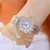 Relógio de pulso feminino diamante strass, elegante senhoras relógios, relógi - loja online