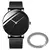 Relógio de quartzo minimalista masculino, aço inoxidável. - NEWTON IMPORTS