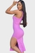 VESTIDO MIDI RECORTE ASSIMETRICO - comprar online