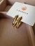Brinco argola design banho ouro