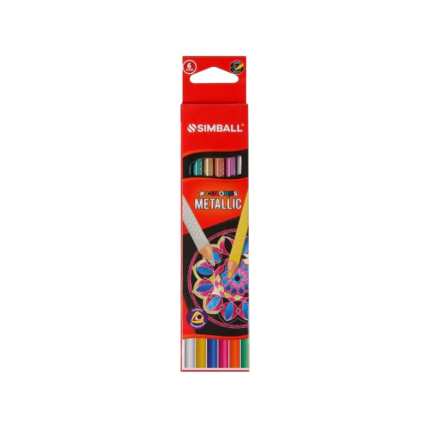 LAPICES DE COLORES SIMBALL METALLIC x6 - comprar online