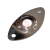 Plate Jack Oval Metal Cromado Guitarra Placa J10 - comprar online