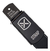 Correia Supreme Couro Preto 5cm Bordado Branco Ibox - comprar online