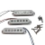 Captador Guitarra Strato Single Alnico V Branco Kit com 3 Hook
