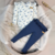 Conjunto Isa de algodón Body manga larga + calza con volados diferentes colores y estampas