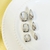Brinco Trio de Gota Lisa - Banho de Ródio Branco - comprar online