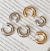 Brinco Argola Tubo "G" - Banho de Ouro 18k - Florere Semijoias