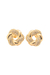 Brinco Flor "M" Liso e Cravejado - Banho de Ouro 18k - comprar online