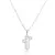 Corrente Masculina Elo Fígaro com Cruz 3D - 60cm - Banho de Ródio Branco - comprar online