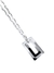 Colar Longo Retangular Liso - Banho de Prata - comprar online
