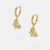 Brinco Borboletinha Diagonal - Banho de Ouro 18k - comprar online