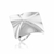 Anel Folha Quadrado - Folheado a Prata - comprar online