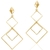 Brinco Losangos Vazado - Folheado a Ouro 18k - comprar online