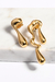 Brinco Orgânico "M" - Banho de Ouro 18k