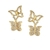 Brinco Borboleta Vazada - Banho de Ouro 18k - comprar online