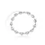 Pulseira Elo Grosso Liso com Duas Perfurações - Banho de Ródio Branco na internet