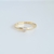 Anel Solitário Cristal - Folhedo a Ouro 18k - comprar online