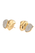 Brinco Orgânico Liso e Cravejado com Micro Zircônias - Banho de Ouro 18k - Florere Semijoias