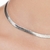Colar Chocker Malha Fita - 45cm - Banho de Ródio - comprar online