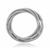 Pulseira Malha Fita Cinco Voltas - Banho de Ródio Branco - comprar online