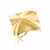 Anel Folha Quadrado - Folheado a Ouro 18k