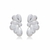 Brinco EarCuff Flor de Texturas - Banho de Ródio Branco - comprar online