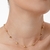 Colar Chocker Coração Gordinho - 40cm - Banho de Ouro 18k