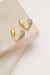 Brinco Argola Coração Cravejado com Micro Zircônias - Banho de Ouro 18k