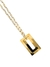 Colar Longo Retangular Liso - Banho de Ouro 18k
