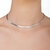 Colar Chocker Malha Fita - 45cm - Banho de Ródio
