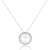 Colar Singapura Pingente Redondo com Cruz de Micro Zircônias - 50cm - Banho de Ródio Branco - comprar online