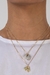 Colar Orgânico Cravejado com Micro Zircônias - Banho de Ouro 18k - comprar online
