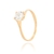 Anel Ponto de Luz Redondo com Detalhes Retorcidos - Banho Ouro 18k - N. 14 - comprar online