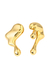 Brinco Orgânico "G" - Banho de Ouro 18k