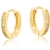 Brinco Argolinha Cravejada com Zircônias - PP - Folheado a Ouro 18k - comprar online