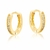 Brinco Argolinha Cravejada com Zircônias - PP - Folheado a Ouro 18k