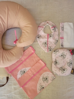 Set de Lactancia - Rosa con ositos gris - comprar online