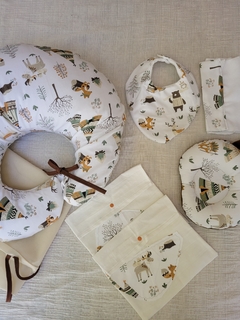 Set de Lactancia - Blanco con marrón - tienda online