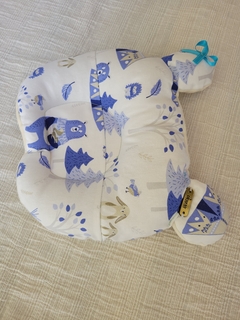 Set de Lactancia - Blanco con Azul - Diehany Confecciones