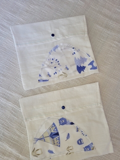 Set de Lactancia - Blanco con Azul - tienda online