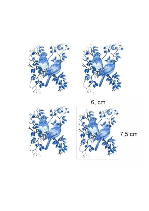 Decalque Passarinho azul - VIDRO