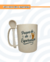 CANECA DE FIBRA NATURAL ECOLÓGICA ACOMPANHADA DE COLHER - AMPARO PELA VIDA - Bazar Amparo pela Vida!
