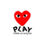 Comme des Garcons PLAY Play Red Heart T-shirt Black en internet