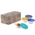 Juego de 4 Botaneros, toppers con Tapa colores - ADIR GLASS