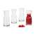 AGROZZA, Juego de 4 Garrafas, Jarra, Agua y Jugos - ADIR GLASS