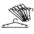 Cabide Adulto Preto Kit 10un Cabides