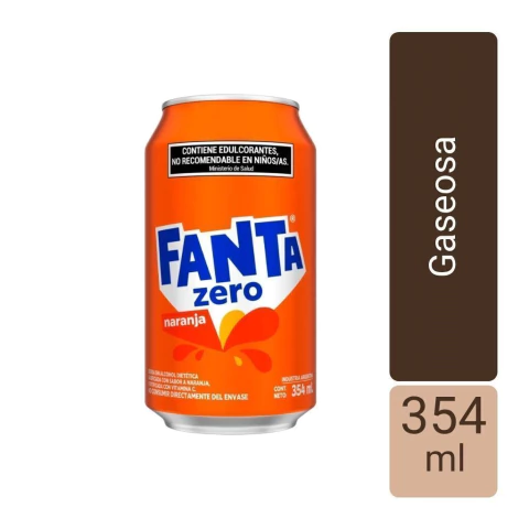 Gaseosa Fanta Zero Lata 354 Ml